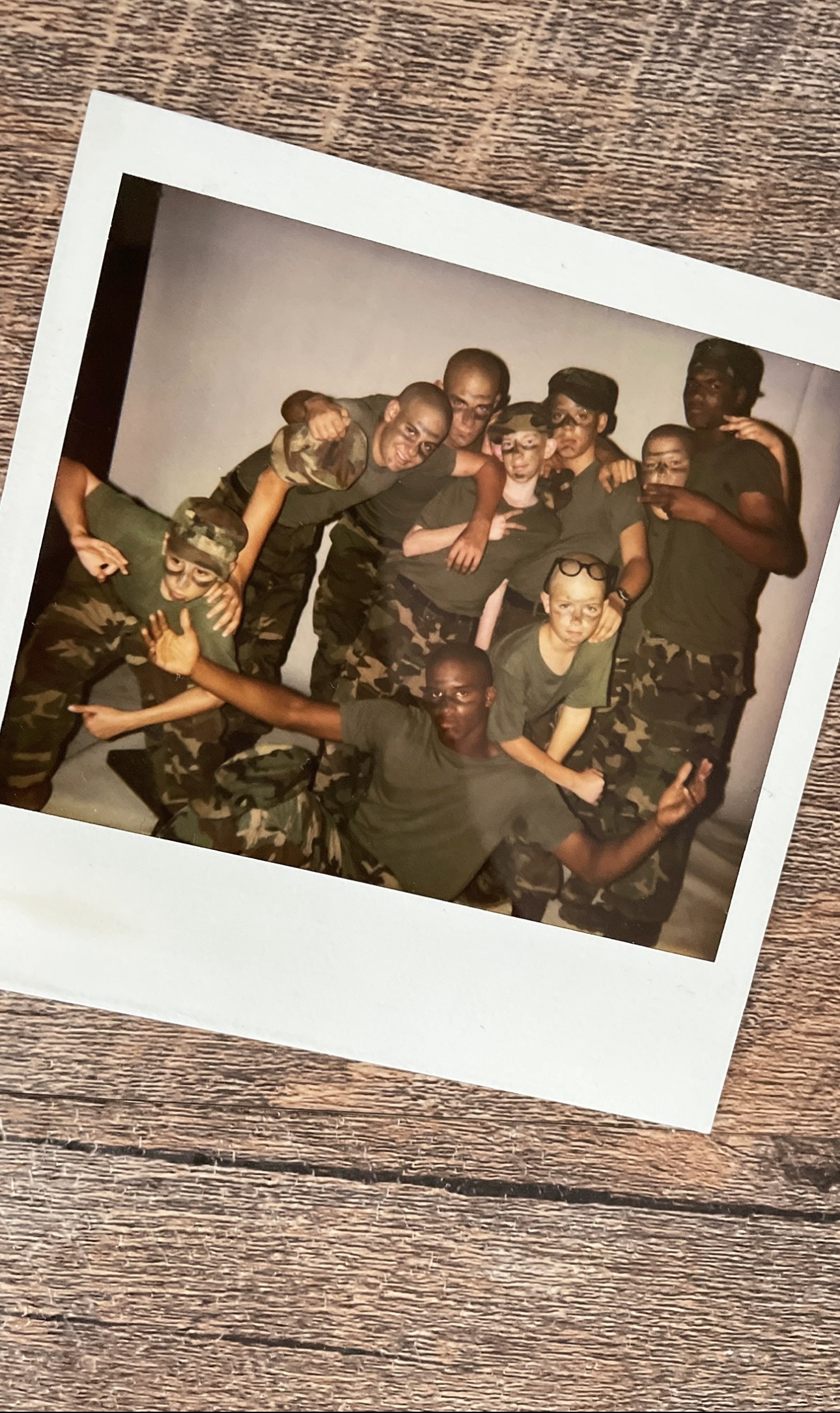 Vintage cast Polaroid from Major Payne